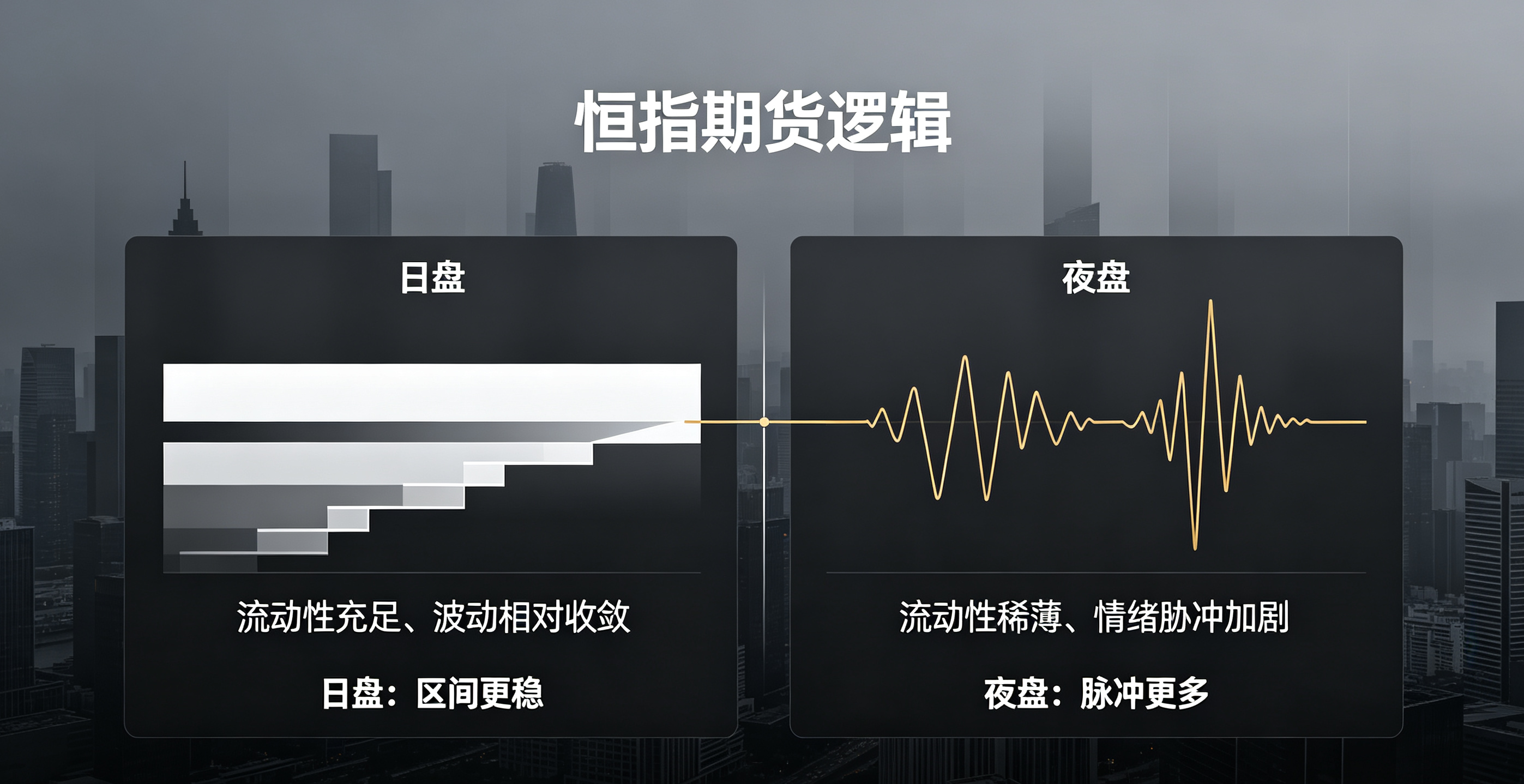 恒指期货 09‑10：昼夜两套节奏，别把夜盘情绪当成真实方向示意图