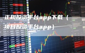 正规投资平台app下载（项目投资平台app）