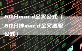 60分macd金叉公式（60分钟macd金叉选股公式）