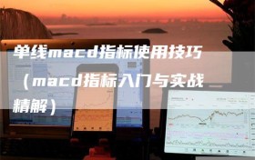 单线macd指标使用技巧（macd指标入门与实战精解）