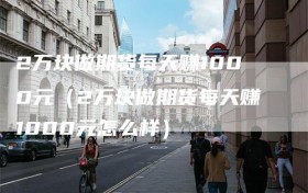 2万块做期货每天赚1000元（2万块做期货每天赚1000元怎么样）