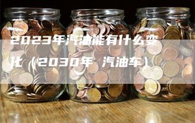 2023年汽油能有什么变化（2030年 汽油车）