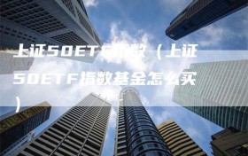 上证50ETF指数（上证50ETF指数基金怎么买）