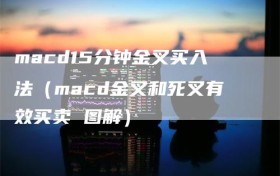 macd15分钟金叉买入法（macd金叉和死叉有效买卖 图解）