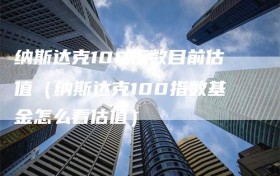 纳斯达克100指数目前估值（纳斯达克100指数基金怎么看估值）