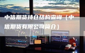 中信期货持仓结构查询（中信期货有限公司简介）