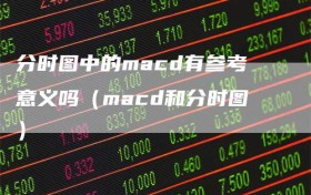 分时图中的macd有参考意义吗（macd和分时图）