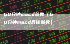 60分钟macd参数（60分钟macd最佳参数）