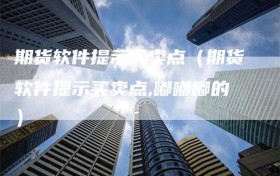 期货软件提示买卖点（期货软件提示买卖点,嘟嘟嘟的）