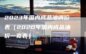 2023年国内成品油调价表（2020年国内成品油价一览表）