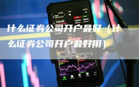 什么证券公司开户最好（什么证券公司开户最好用）