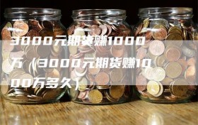 3000元期货赚1000万（3000元期货赚1000万多久）