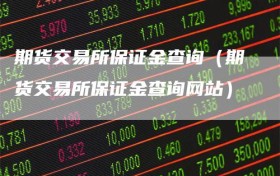 期货交易所保证金查询（期货交易所保证金查询网站）